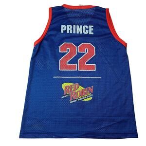 Detroit Pistons Tayshaun Prince NBA Basketball Jersey Y2K Blue Size 14-16